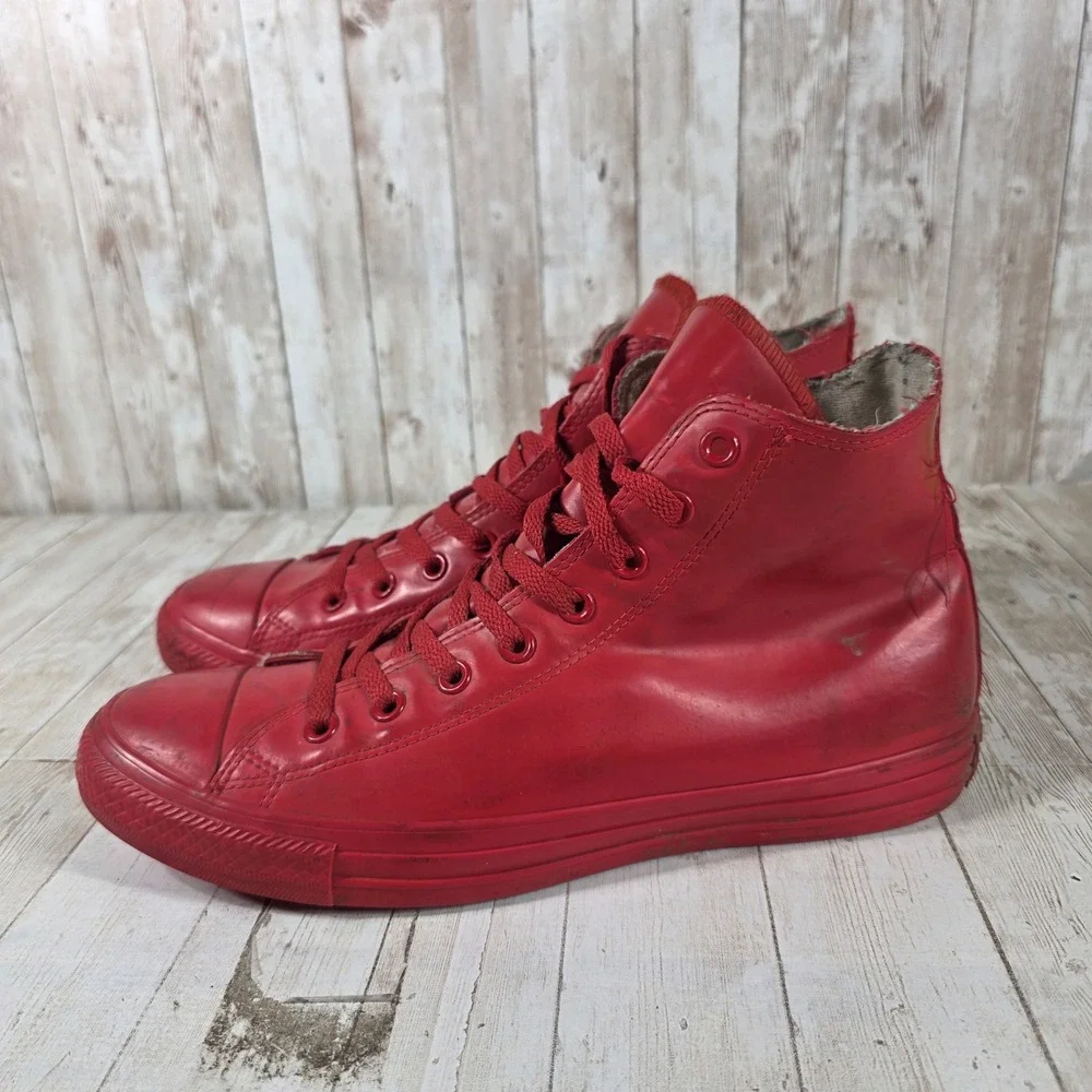 Converse Chuck Taylor All Star Rubber High Top Red Mens 10 144744C - Picture 4 of 8